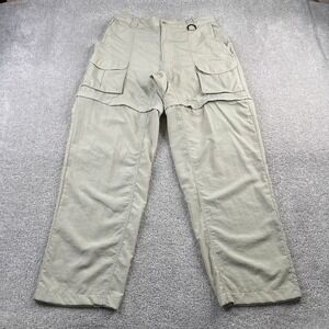 Columbia‎ PFG Pants Mens Medium Tan Khaki Cargo Convertible Fishing Hiking